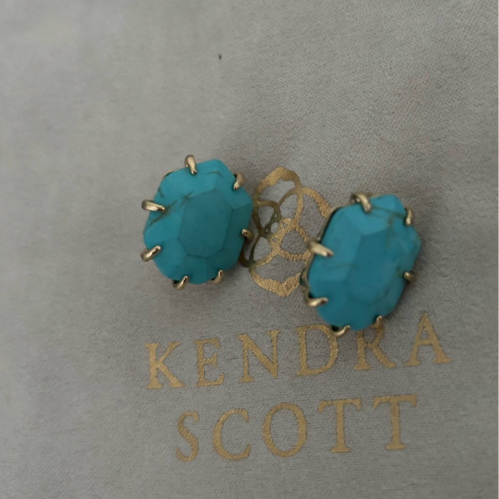 Turquoise Kendra Scott Morgan Clip on Stud earrings